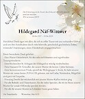Avis de décès Hildegard Näf-Wittwer